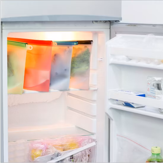 Saco de silicone reutilizável para presente de verão para preservação de alimentos Saco de congelamento